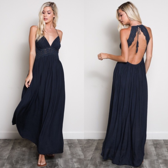 Glamvault Dresses & Skirts - Open Lace Back Maxi